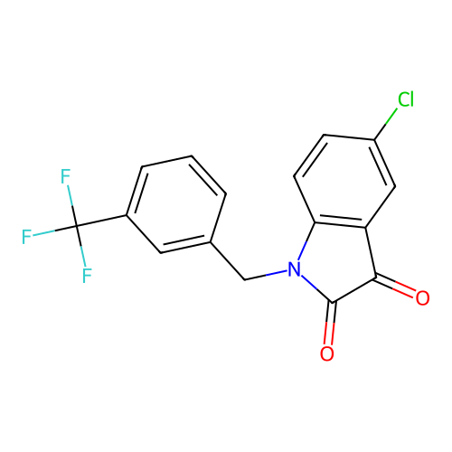 5-Chloro-1-[3-(trifluoromethyl)benzyl]-1H-indole-2,3-dione structure