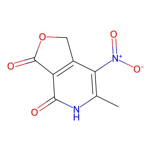 7-nitro-6-methylfuro[3,4-c]pyridine-3,4(1H,5H)-dione structure