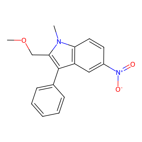 2-(Methoxymethyl)-1-methyl-5-nitro-3-phenylindole structure