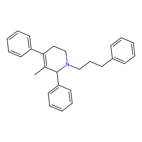 5-Methyl-4,6-diphenyl-1-(3-phenylpropyl)-1,2,3,6-tetrahydropyridine structure