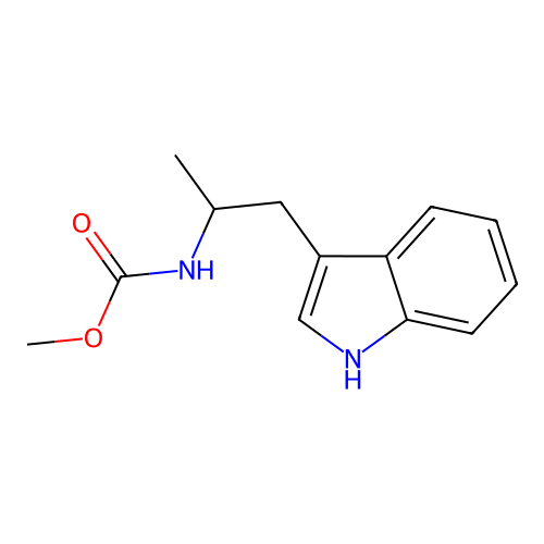 Carbamic acid, [2-(1H-indol-3-yl)-1-methylethyl]-, methyl ester structure