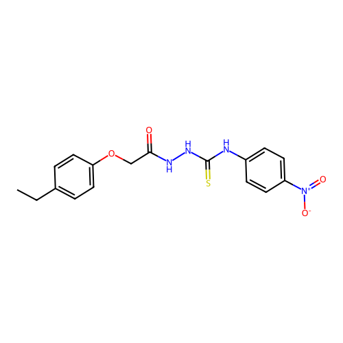 1-(2-(4-Ethylphenoxy)acetyl)-4-(4-nitrophenyl)thiosemicarbazide structure