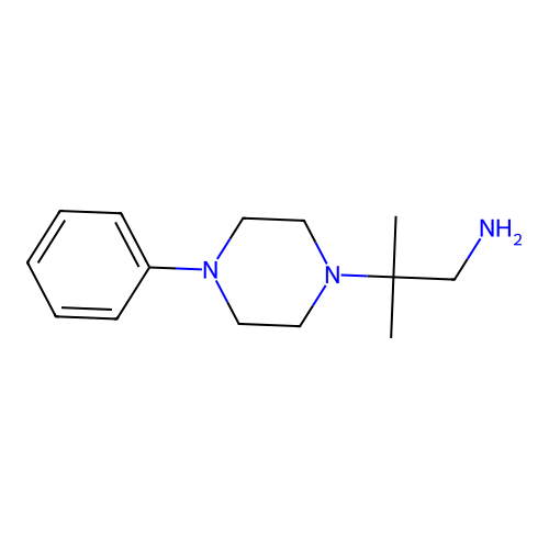 2-Methyl-2-(4-phenylpiperazin-1-yl)propan-1-amine structure
