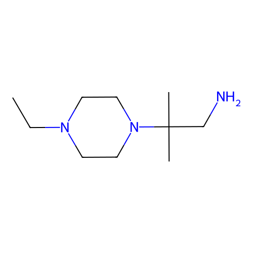 2-(4-Ethyl-1-piperazinyl)-2-methyl-1-propanamine structure