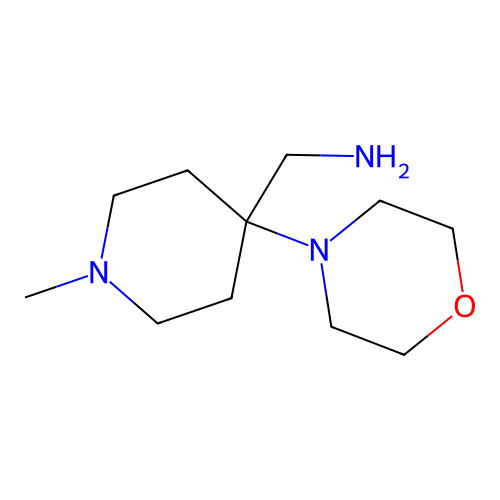 (1-Methyl-4-(morpholin-4-yl)piperidin-4-yl)methanamine structure