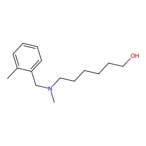 6-[Methyl(2-methylbenzyl)amino]hexan-1-ol structure