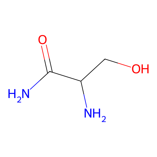 2-amino-3-hydroxypropanamide structure