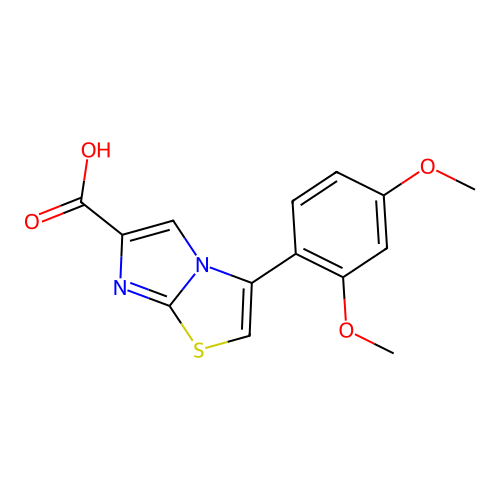3-(2,4-Dimethoxyphenyl)imidazo[2,1-b][1,3]thiazole-6-carboxylic acid structure