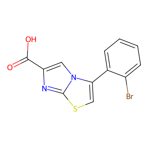 3-(2-Bromophenyl)imidazo[2,1-b][1,3]thiazole-6-carboxylic acid structure