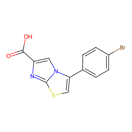 3-(4-Bromophenyl)imidazo[2,1-b][1,3]thiazole-6-carboxylic acid structure