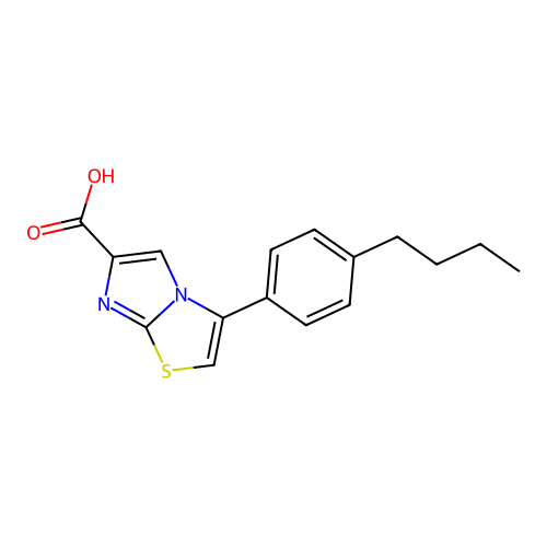 3-(4-Butylphenyl)imidazo[2,1-b][1,3]thiazole-6-carboxylic acid structure