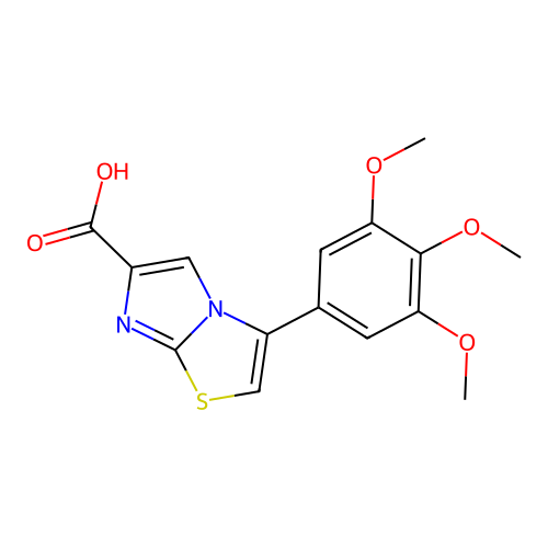 3-(3,4,5-Trimethoxyphenyl)imidazo[2,1-b][1,3]thiazole-6-carboxylic acid structure