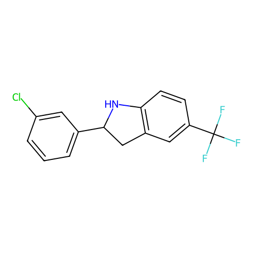 2-(3-Chlorophenyl)-5-(trifluoromethyl)indoline structure