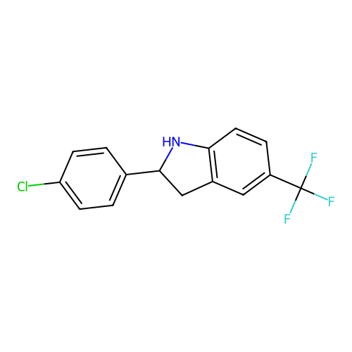 2-(4-Chlorophenyl)-5-(trifluoromethyl)indoline structure