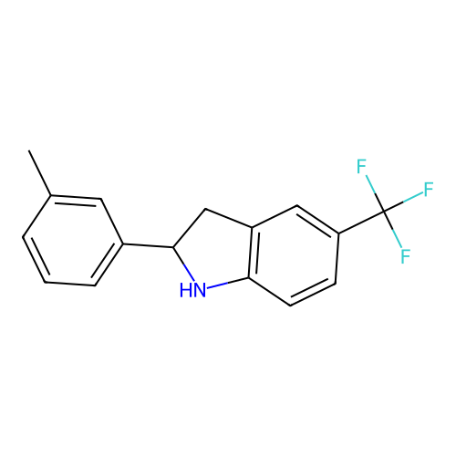2-(m-Tolyl)-5-(trifluoromethyl)indoline structure