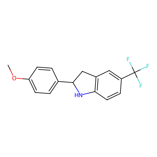 2-(4-Methoxyphenyl)-5-(trifluoromethyl)indoline structure