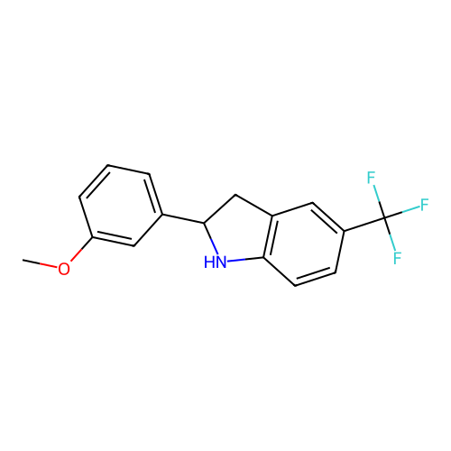 2-(3-Methoxyphenyl)-5-(trifluoromethyl)indoline structure