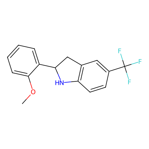 2-(2-Methoxyphenyl)-5-(trifluoromethyl)indoline structure