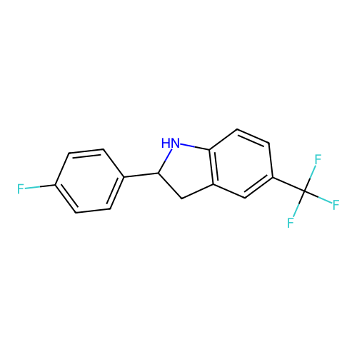 2-(4-Fluorophenyl)-5-(trifluoromethyl)indoline structure