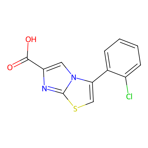 3-(2-Chlorophenyl)imidazo[2,1-b][1,3]thiazole-6-carboxylic acid structure