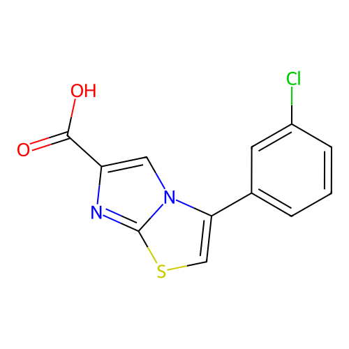 3-(3-Chlorophenyl)imidazo[2,1-b][1,3]thiazole-6-carboxylic acid structure