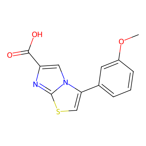 3-(3-Methoxyphenyl)imidazo[2,1-b][1,3]thiazole-6-carboxylic acid structure
