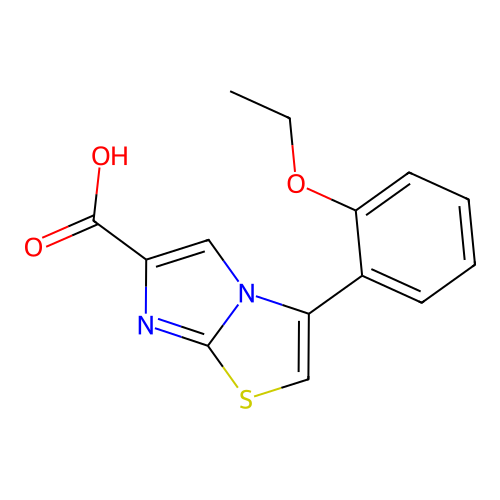 3-(2-Ethoxyphenyl)imidazo[2,1-b][1,3]thiazole-6-carboxylic acid structure