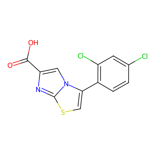 3-(2,4-Dichlorophenyl)imidazo[2,1-b][1,3]thiazole-6-carboxylic acid structure