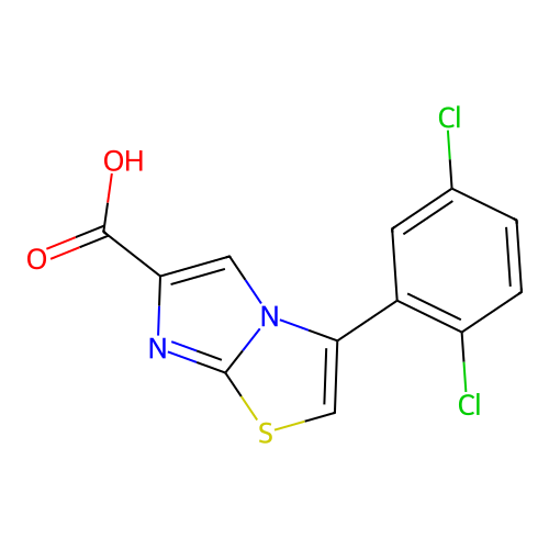 3-(2,5-Dichlorophenyl)imidazo[2,1-b][1,3]thiazole-6-carboxylic acid structure