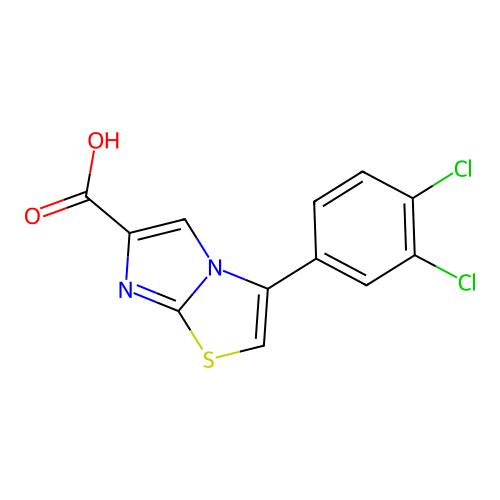 3-(3,4-Dichlorophenyl)imidazo[2,1-b][1,3]thiazole-6-carboxylic acid structure