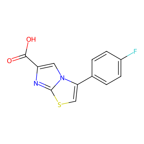 3-(4-Fluorophenyl)imidazo[2,1-b][1,3]thiazole-6-carboxylic acid structure