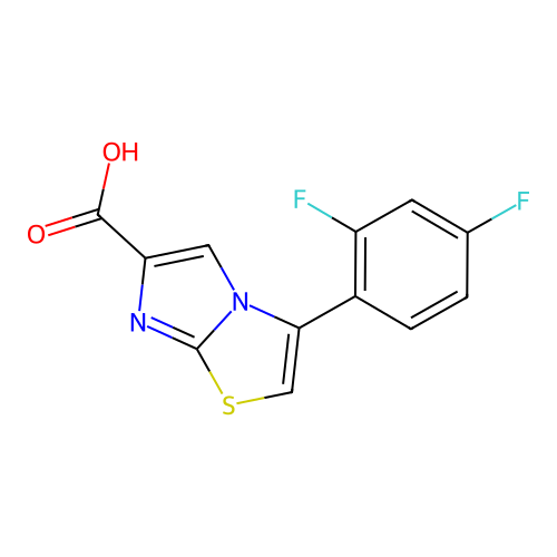 3-(2,4-Difluorophenyl)imidazo[2,1-b][1,3]thiazole-6-carboxylic acid structure