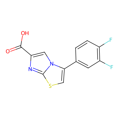 3-(3,4-Difluorophenyl)imidazo[2,1-b][1,3]thiazole-6-carboxylic acid structure
