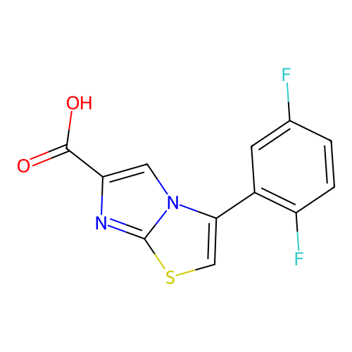 3-(2,5-Difluorophenyl)imidazo[2,1-b][1,3]thiazole-6-carboxylic acid structure