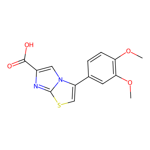 3-(3,4-Dimethoxyphenyl)imidazo[2,1-b][1,3]thiazole-6-carboxylic acid structure