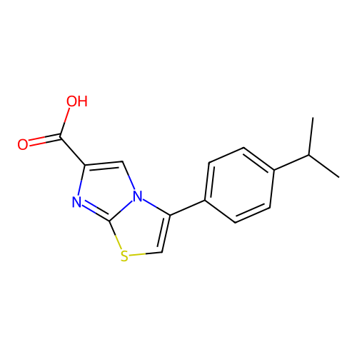 3-(4-Propan-2-ylphenyl)imidazo[2,1-b][1,3]thiazole-6-carboxylic acid structure