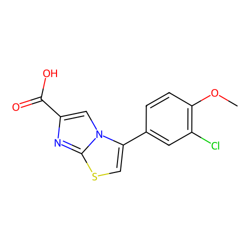 3-(3-Chloro-4-methoxyphenyl)imidazo[2,1-b][1,3]thiazole-6-carboxylic acid structure