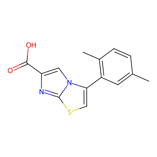 3-(2,5-Dimethylphenyl)imidazo[2,1-b][1,3]thiazole-6-carboxylic acid structure