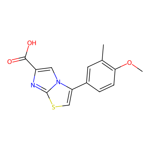 3-(4-Methoxy-3-methylphenyl)imidazo[2,1-b][1,3]thiazole-6-carboxylic acid structure