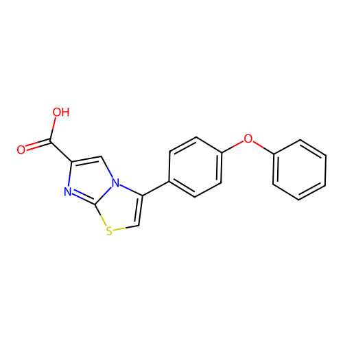 3-(4-Phenoxyphenyl)imidazo[2,1-b][1,3]thiazole-6-carboxylic acid structure