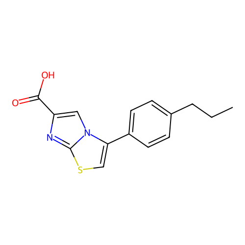3-(4-Propylphenyl)imidazo[2,1-b][1,3]thiazole-6-carboxylic acid structure