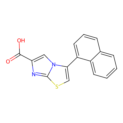 3-Naphthalen-1-ylimidazo[2,1-b][1,3]thiazole-6-carboxylic acid structure