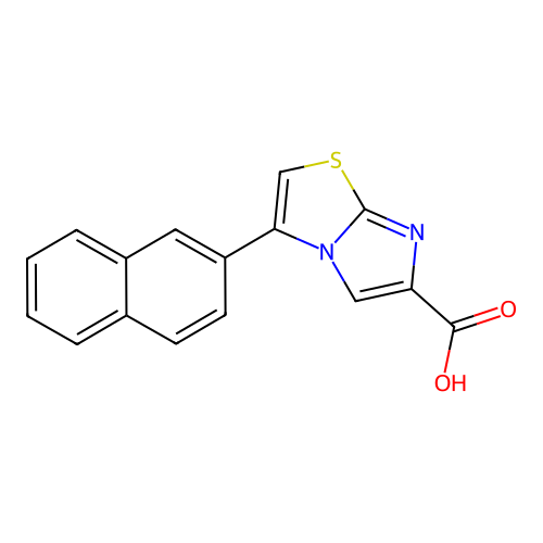3-Naphthalen-2-ylimidazo[2,1-b][1,3]thiazole-6-carboxylic acid structure