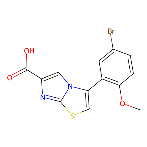 3-(5-Bromo-2-methoxyphenyl)imidazo[2,1-b][1,3]thiazole-6-carboxylic acid structure
