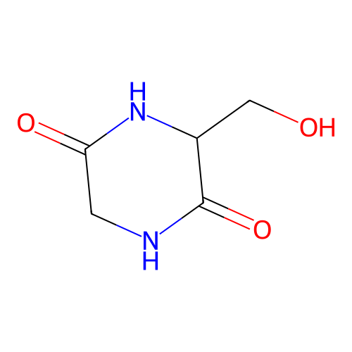 3-(Hydroxymethyl)piperazine-2,5-dione structure