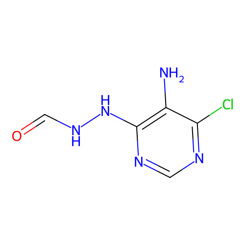 5-Pyrimidinamine, 4-chloro-6-formylhydrazino- structure