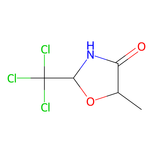 5-Methyl-2-(trichloromethyl)-1,3-oxazolan-4-one structure