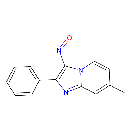 7-Methyl-3-nitroso-2-phenylimidazo(1,2-a)pyridine structure