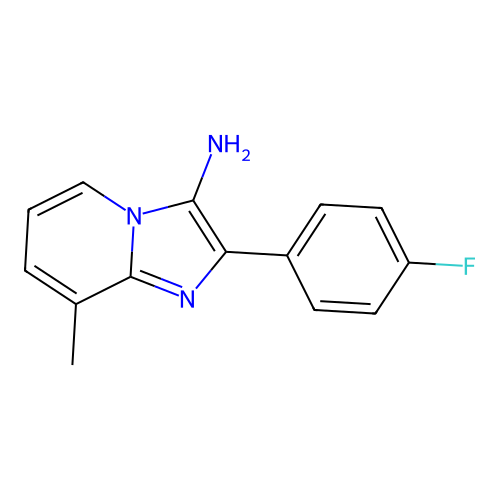 Imidazo[1,2-a]pyridin-3-amine, 2-(4-fluorophenyl)-8-methyl- structure