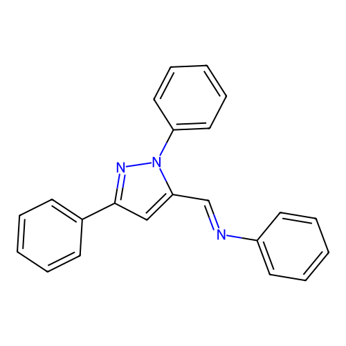 Benzenamine, N-[(1,3-diphenyl-1H-pyrazol-5-yl)methylene]- structure